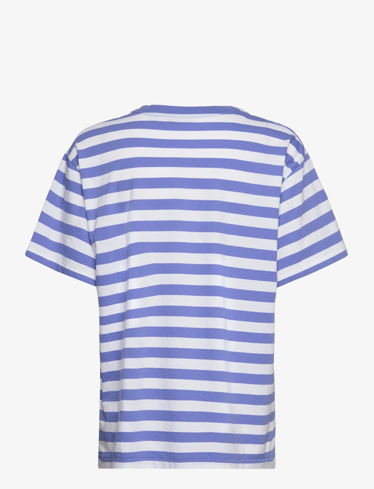 Polo Ralph Lauren - Polo Bear Striped Cotton Tee - t-shirts - resort blue/white - 1
