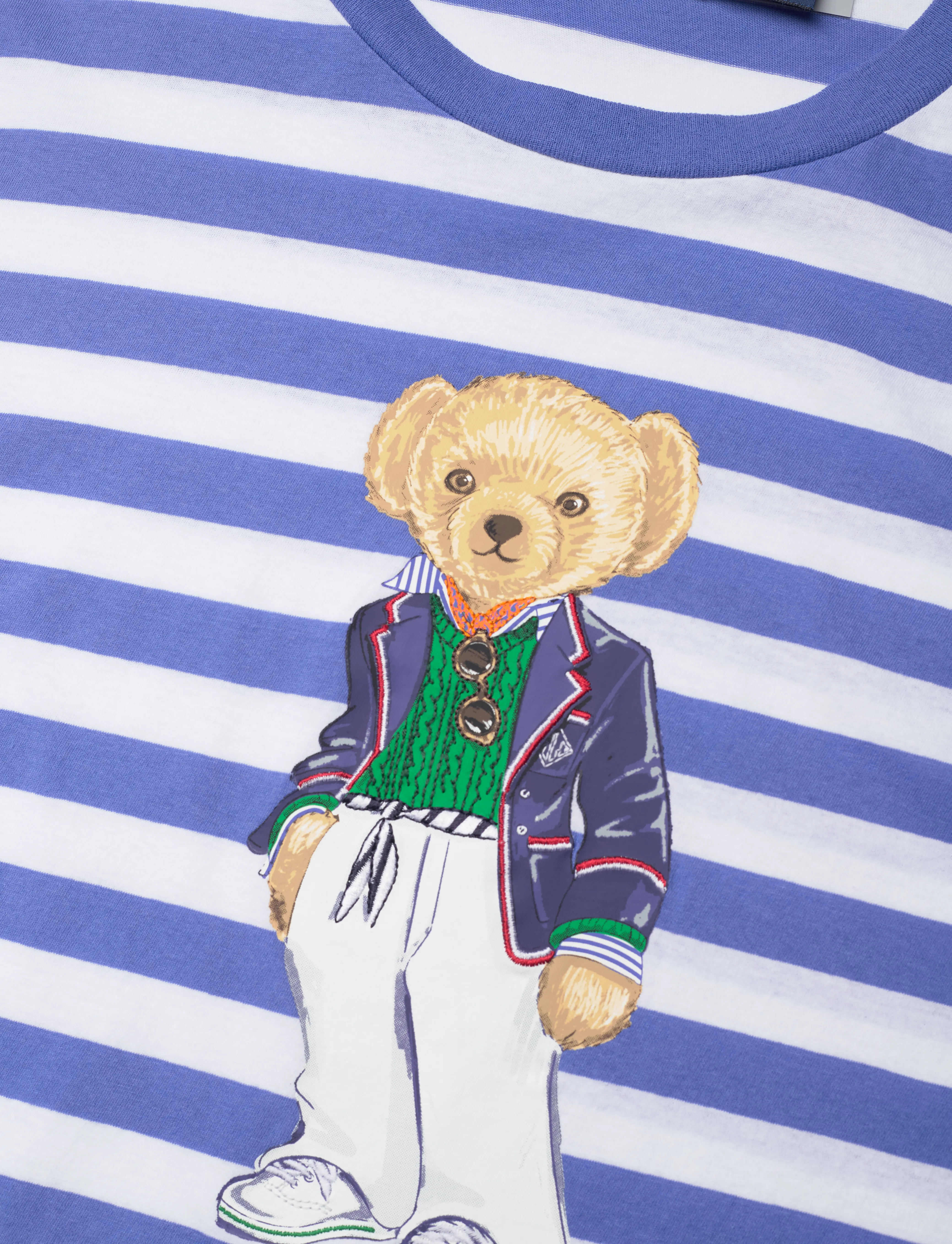 Polo Ralph Lauren - Polo Bear Striped Cotton Tee - resort blue/white - 2