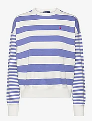 Polo Ralph Lauren - Striped Organic Cotton Terry Sweatshirt - sweatshirts - resort blue/deckw - 0