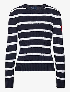 Anchor-Motif Cable Cotton Sweater, Polo Ralph Lauren