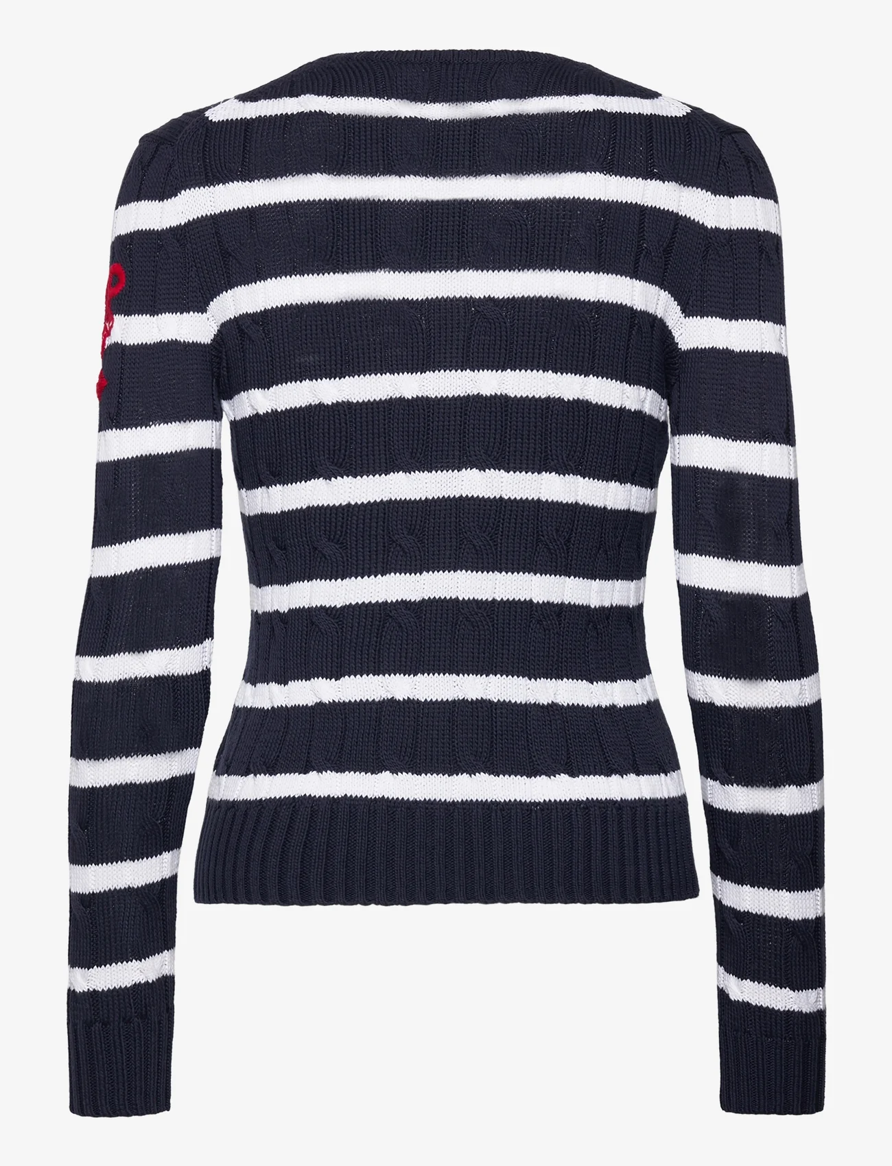 Polo Ralph Lauren - Anchor-Motif Cable Cotton Sweater - jumpers - hunter navy/white - 1