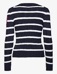 Polo Ralph Lauren - Anchor-Motif Cable Cotton Sweater - jumpers - hunter navy/white - 1