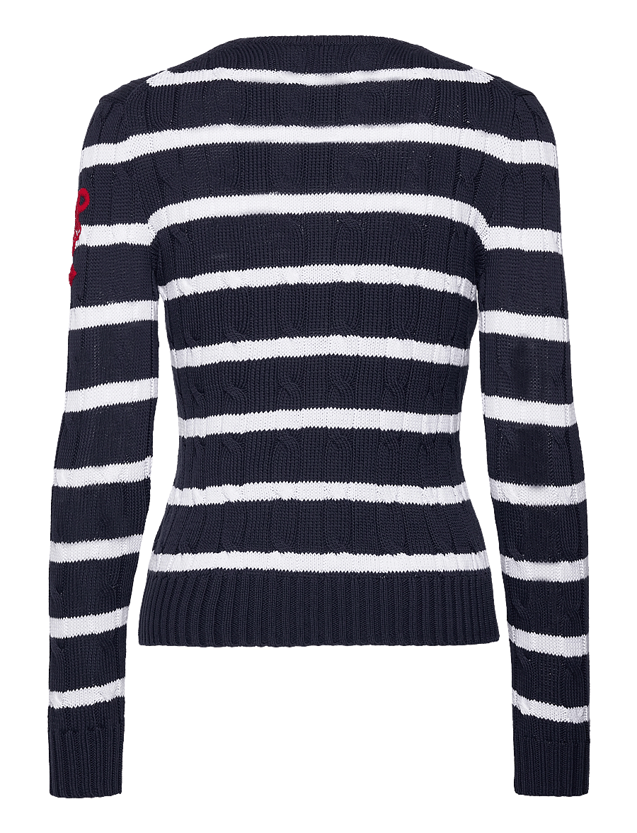 Polo Ralph Lauren - Anchor-Motif Cable Cotton Sweater - hunter navy/white - 1