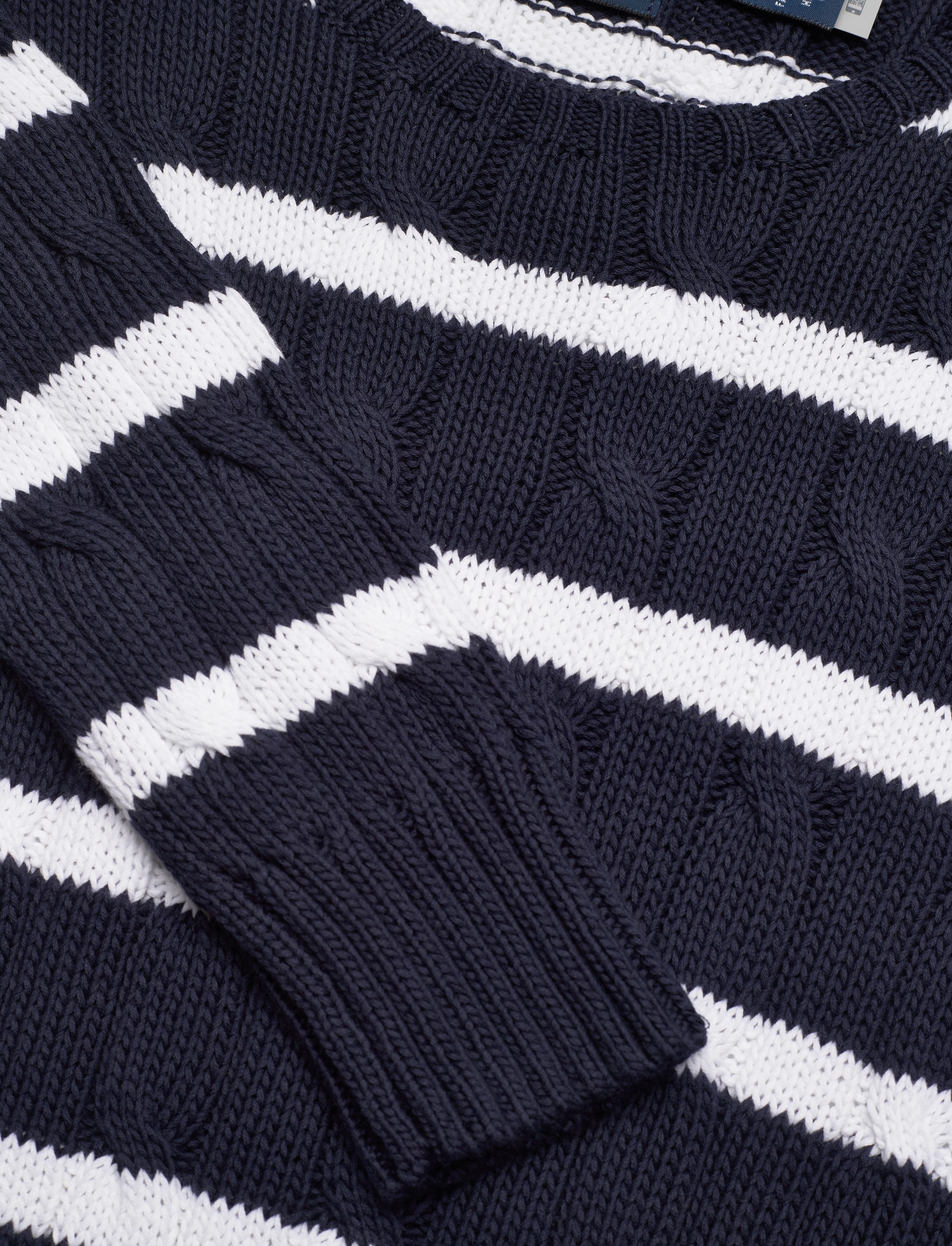 Polo Ralph Lauren - Anchor-Motif Cable Cotton Sweater - hunter navy/white - 2