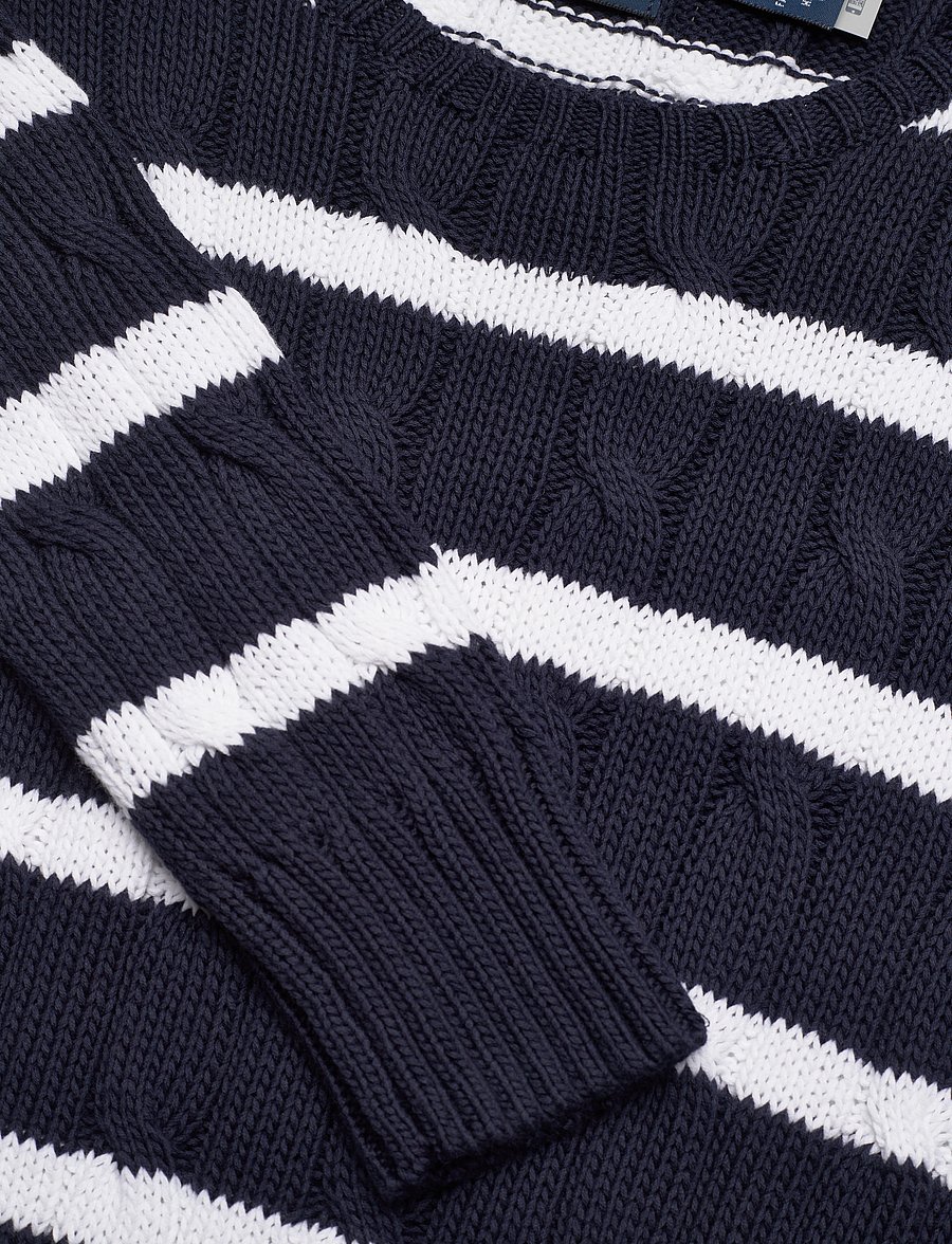 Polo Ralph Lauren - Anchor-Motif Cable Cotton Sweater - hunter navy/white - 2