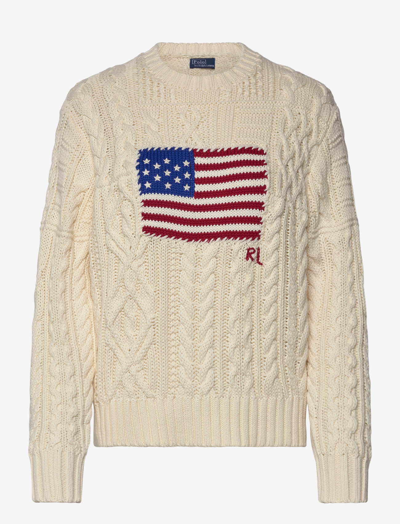 Polo Ralph Lauren Aran-knit Flag Cotton Sweater (PRW211924430) Truien 