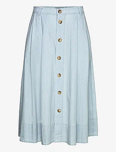 Button-Front Chambray Skirt, Polo Ralph Lauren
