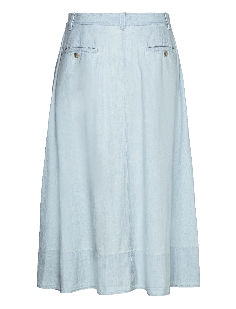 Polo Ralph Lauren - Button-Front Chambray Skirt - chambray - 1