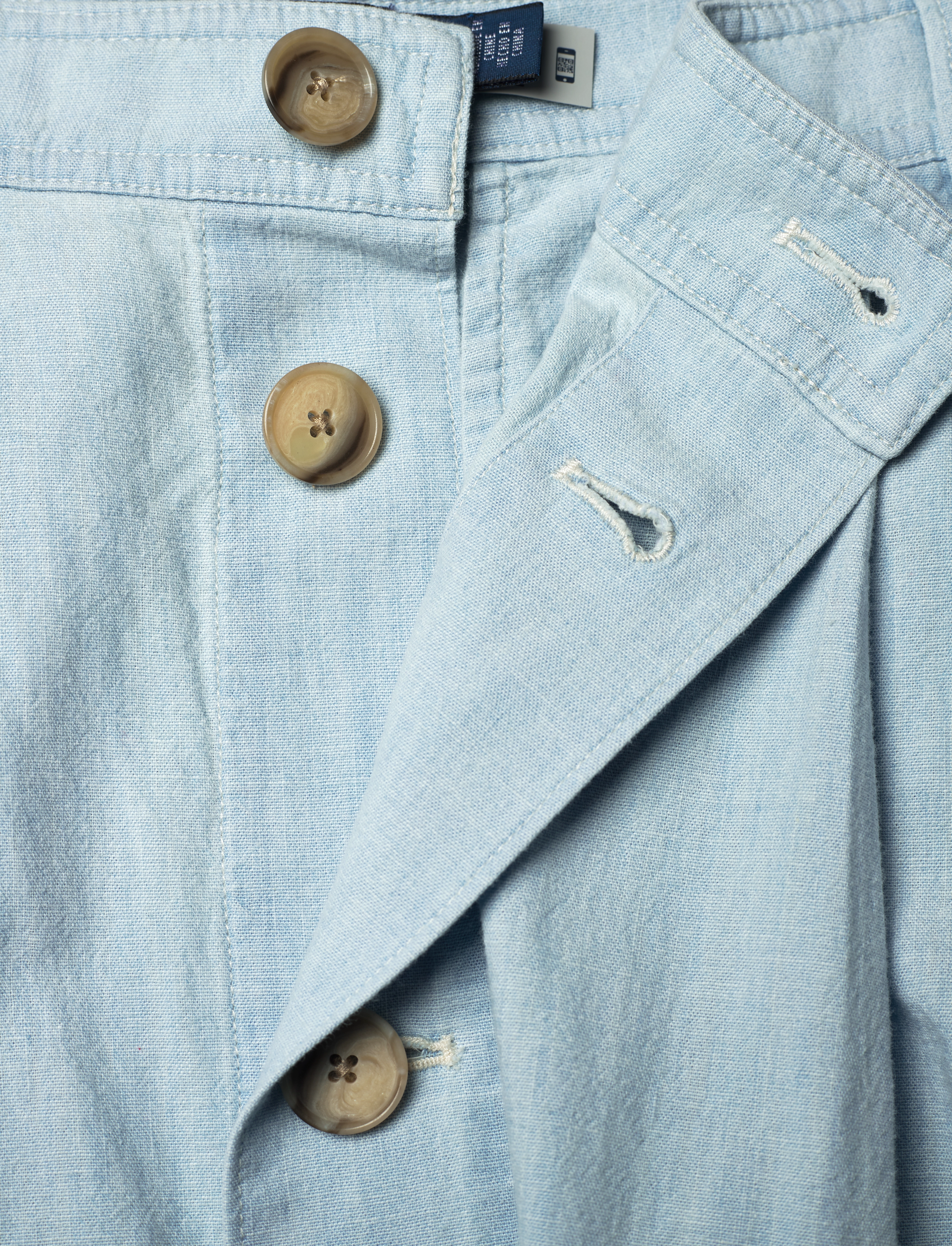 Polo Ralph Lauren - Button-Front Chambray Skirt - chambray - 2