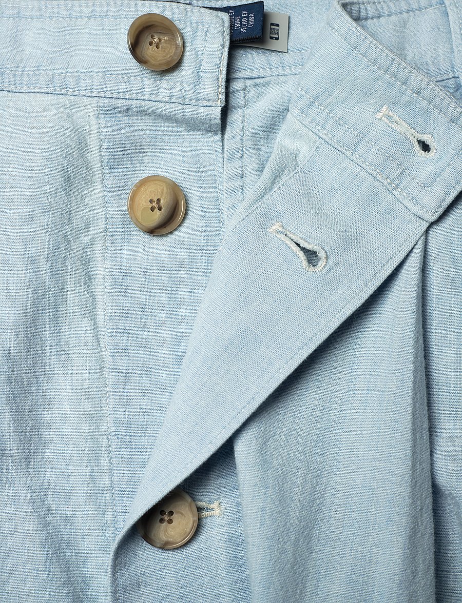 Polo Ralph Lauren - Button-Front Chambray Skirt - chambray - 2