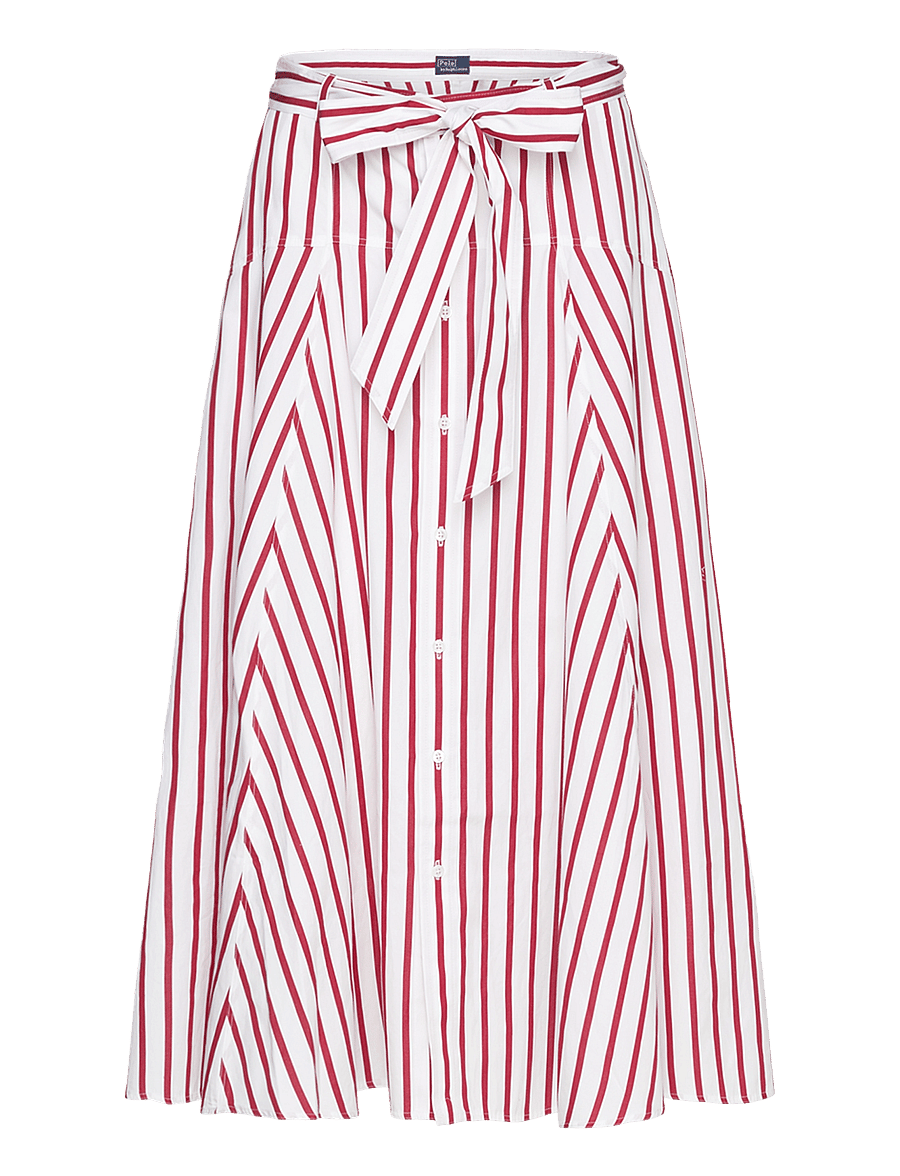Polo Ralph Lauren - Striped Cotton A-Line Skirt - 1612 red/white st - 0