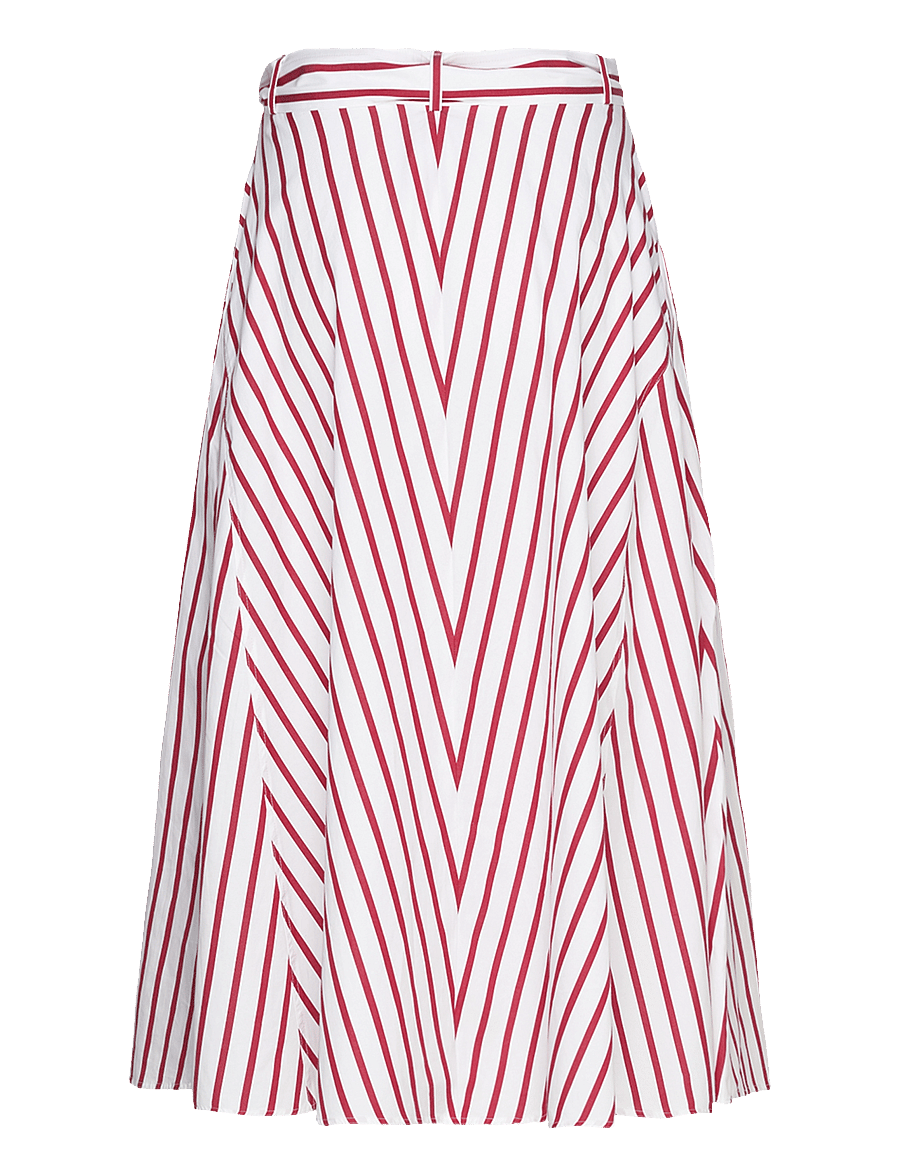 Polo Ralph Lauren - Striped Cotton A-Line Skirt - 1612 red/white st - 1