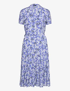 Floral Crepe Short-Sleeve Dress, Polo Ralph Lauren
