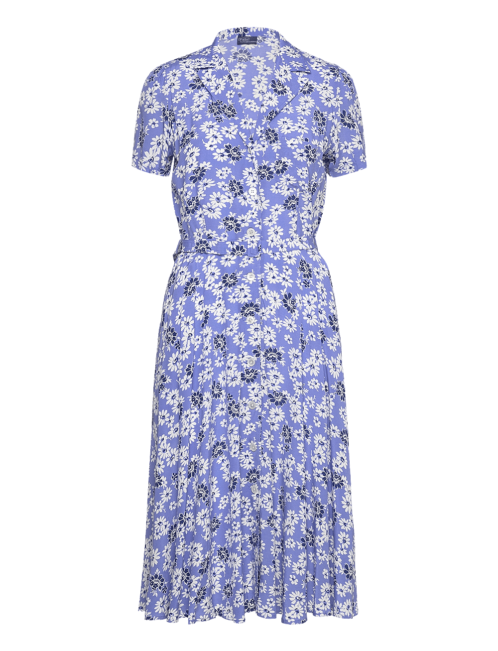 polo ralph lauren blue floral dress Polo Ralph Lauren - Floral Poplin Dress - Womens - Blue
