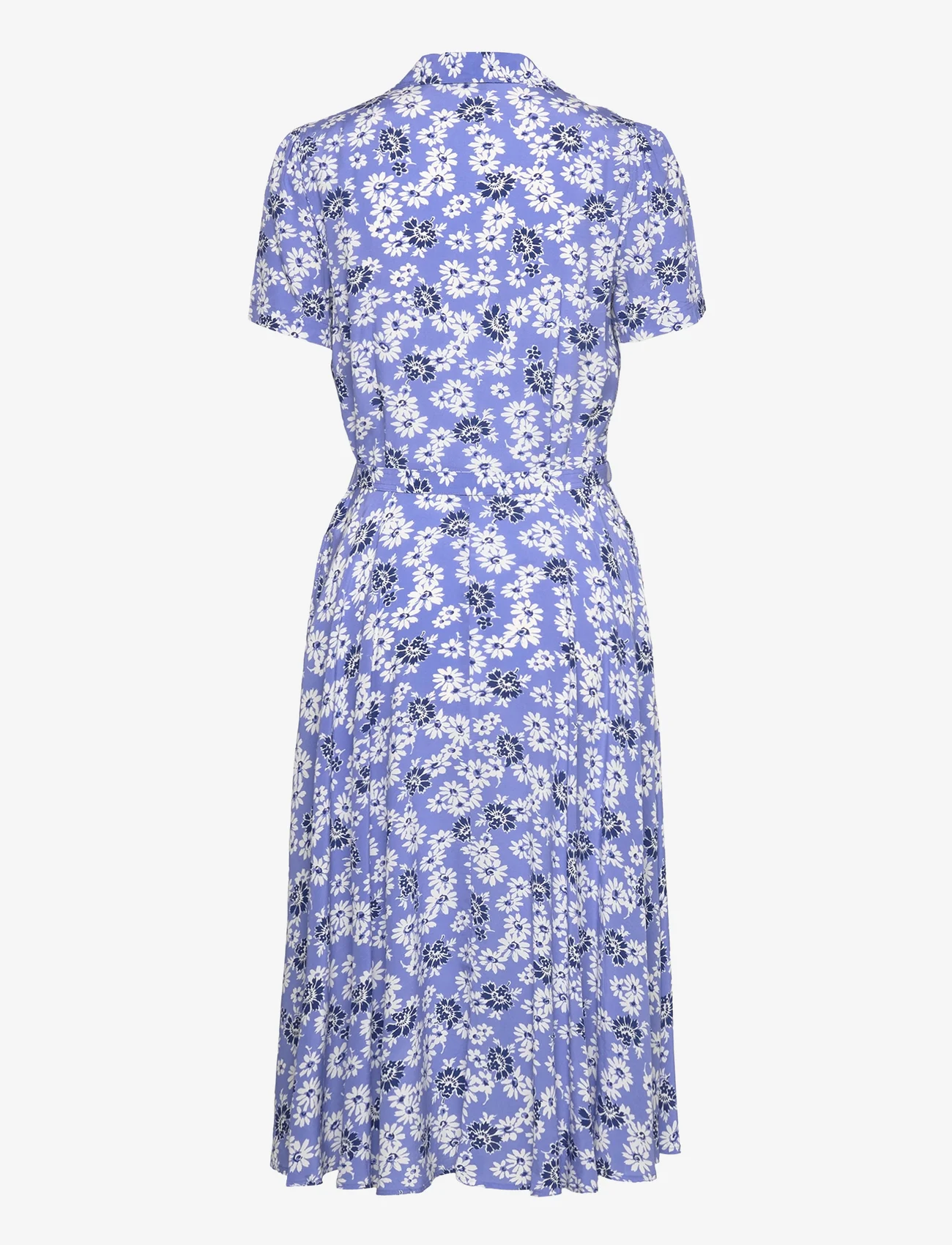 Polo Ralph Lauren - Floral Crepe Short-Sleeve Dress - sommerkleider - 1578 blue cosmos - 1