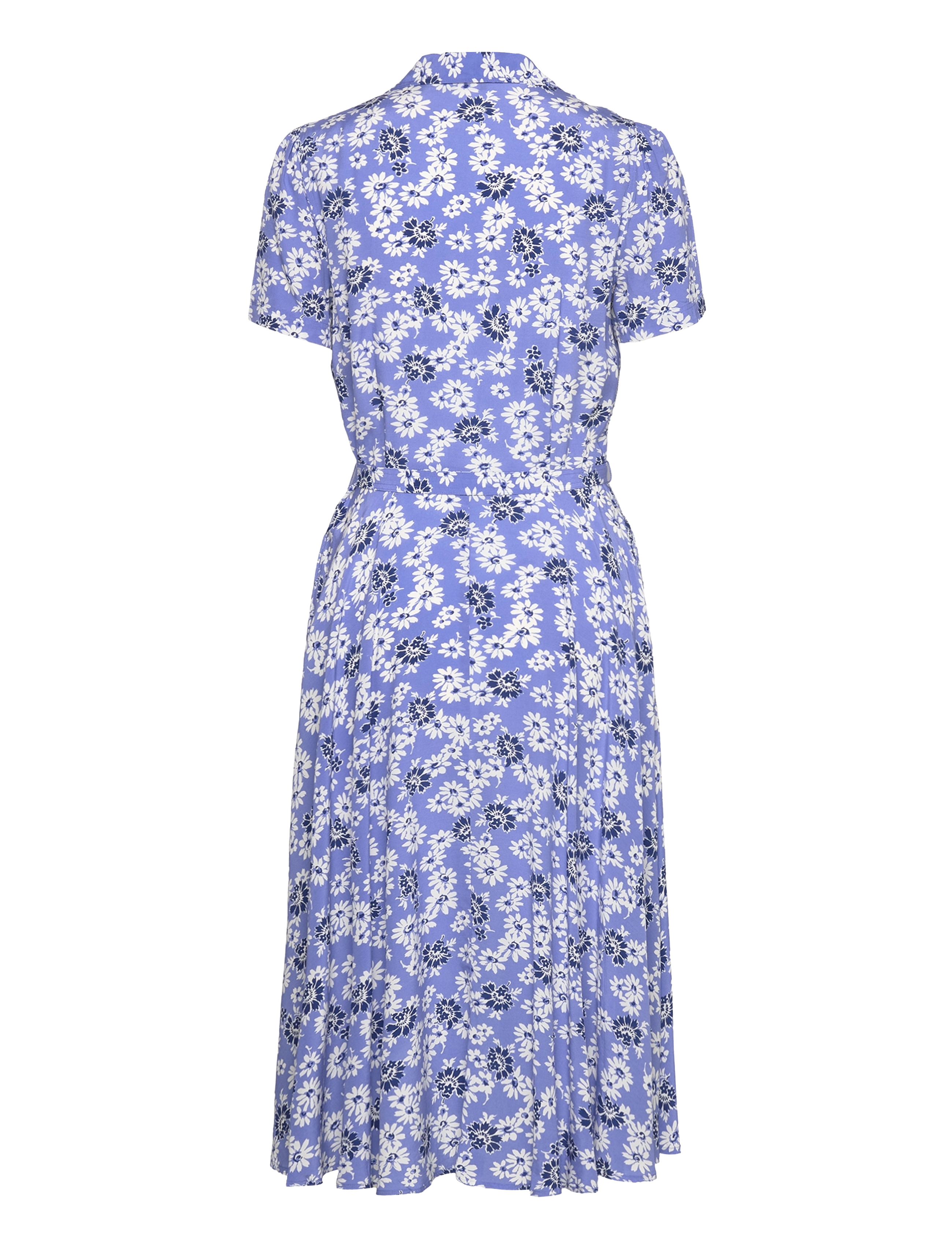 Polo Ralph Lauren - Floral Crepe Short-Sleeve Dress - 1578 blue cosmos - 1