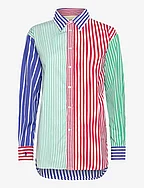 Oversize Striped Cotton Fun Shirt - MULTI STRIPE