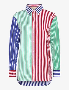 Oversize Striped Cotton Fun Shirt, Polo Ralph Lauren