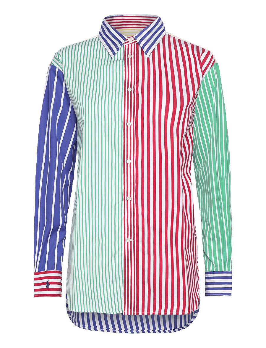 Polo Ralph Lauren - Oversize Striped Cotton Fun Shirt - multi stripe - 0