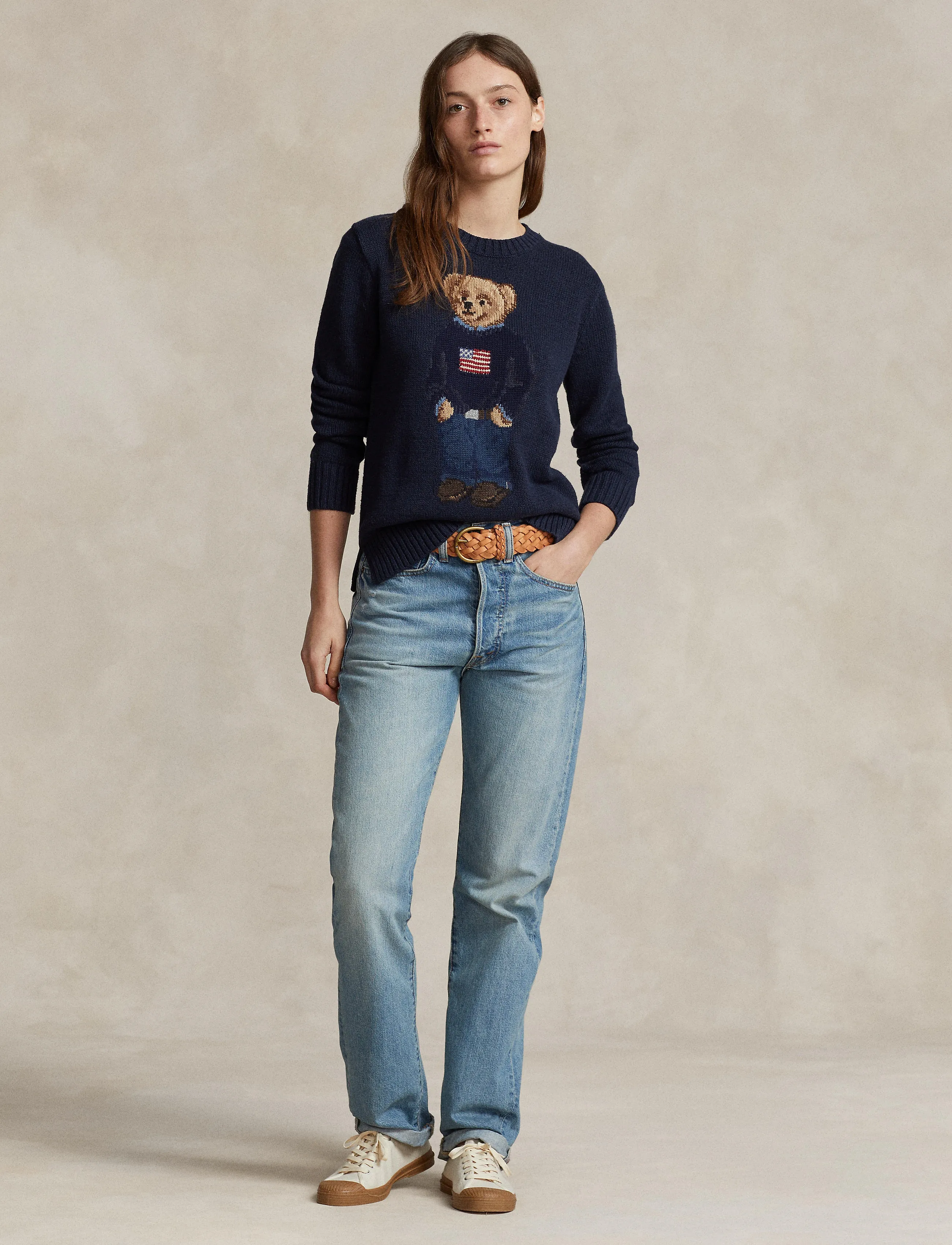 Polo Ralph Lauren - Polo Bear Cotton-Linen Sweater - trøjer - navy multi - 5