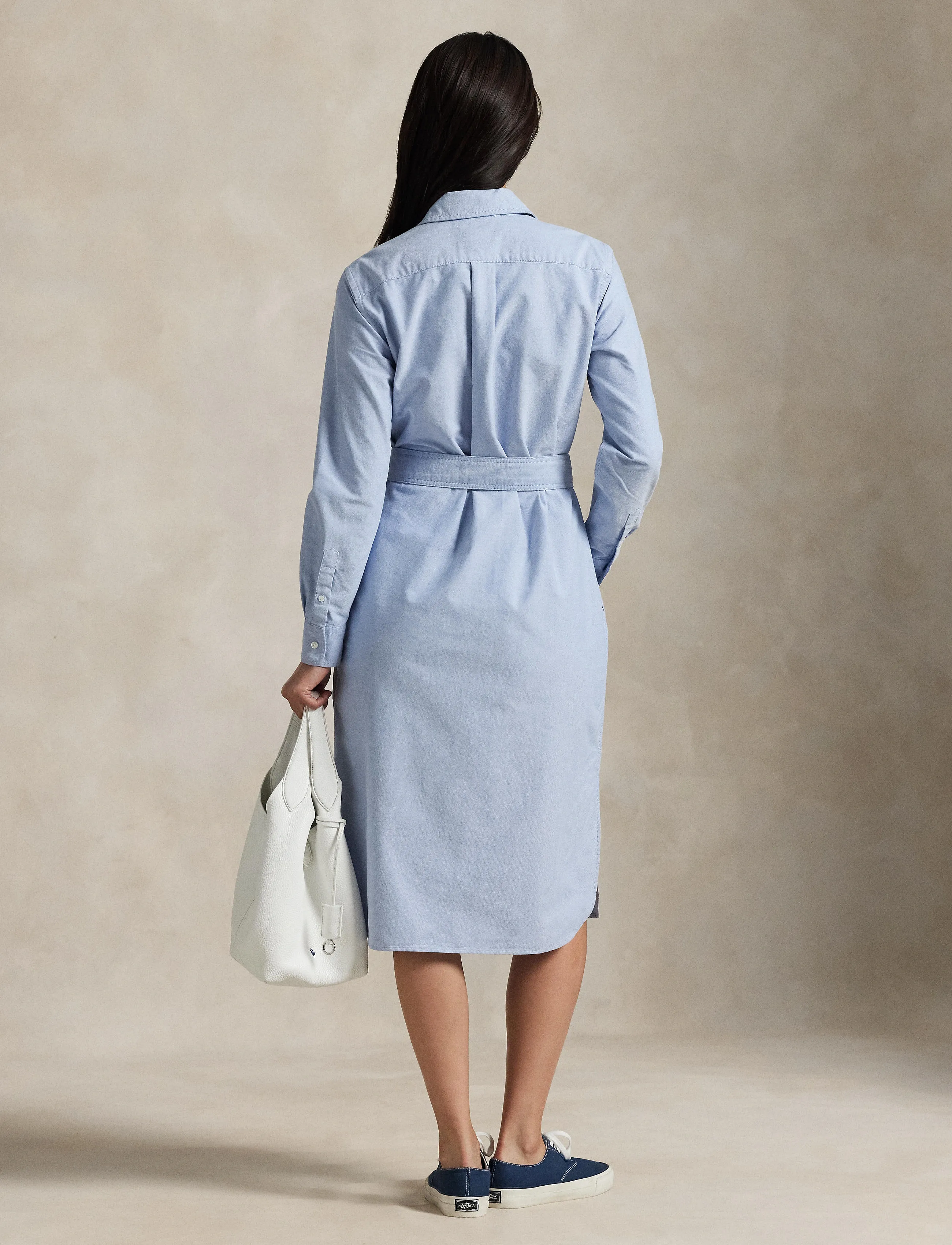 Polo Ralph Lauren Belted Cotton Oxford Shirtdress skjortklänningar dam – bild 2