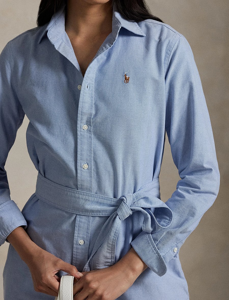 Polo Ralph Lauren - Belted Cotton Oxford Shirtdress - confirmation - bsr blue - 5