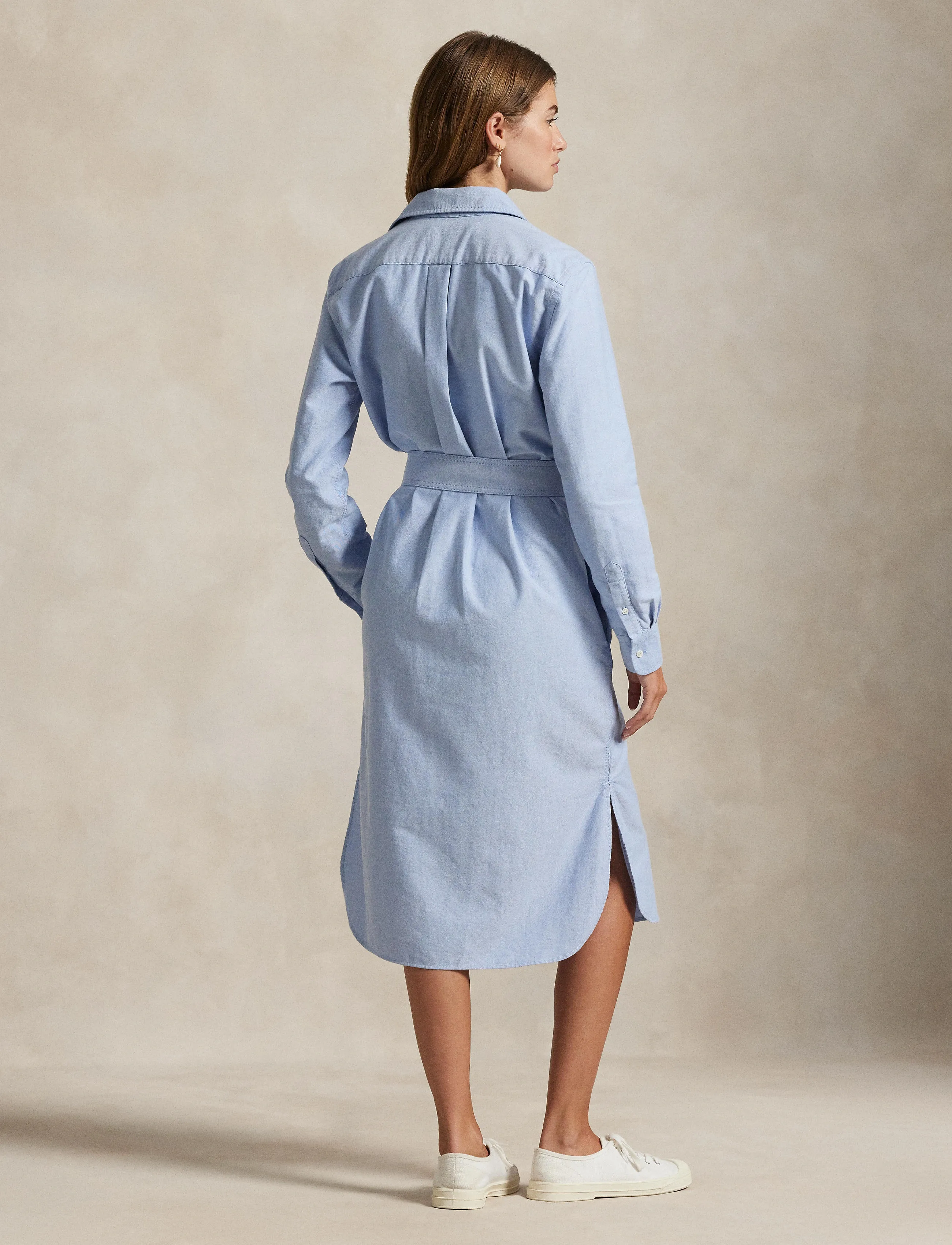 Polo Ralph Lauren Belted Cotton Oxford Shirtdress skjortklänningar dam – bild 7