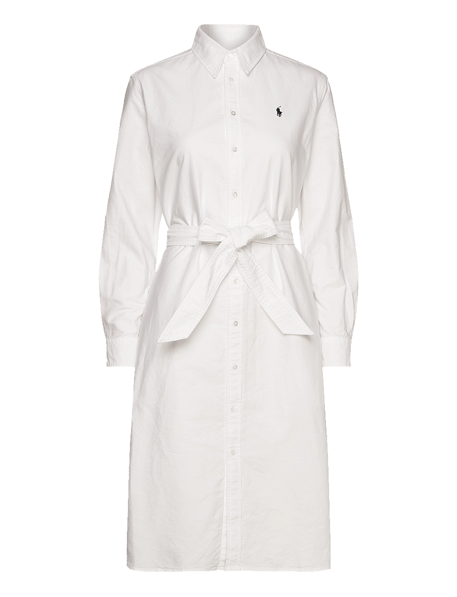 Polo Ralph Lauren - Belted Cotton Oxford Shirtdress - konfirmationstøj - bsr white - 1