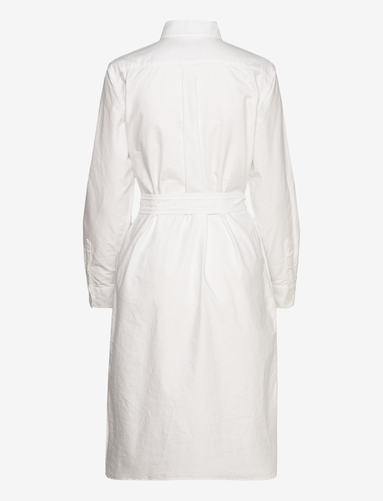 Polo Ralph Lauren - Belted Cotton Oxford Shirtdress - midi dresses - bsr white - 1
