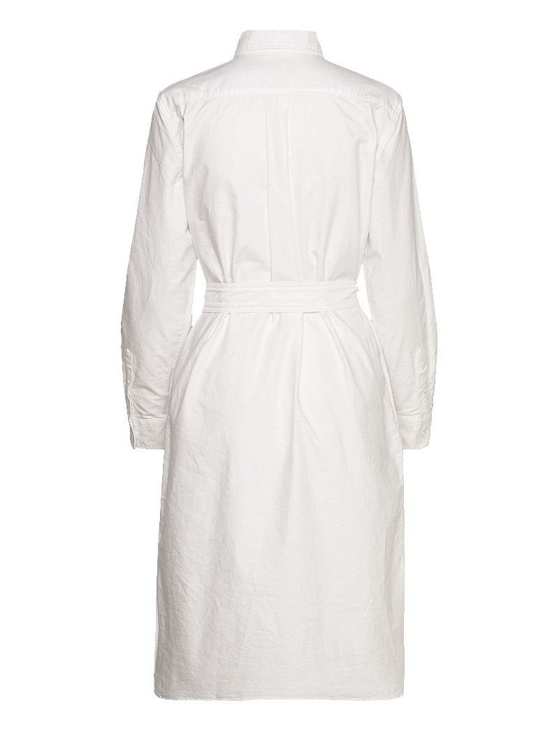 Polo Ralph Lauren - Belted Cotton Oxford Shirtdress - midi dresses - bsr white - 1