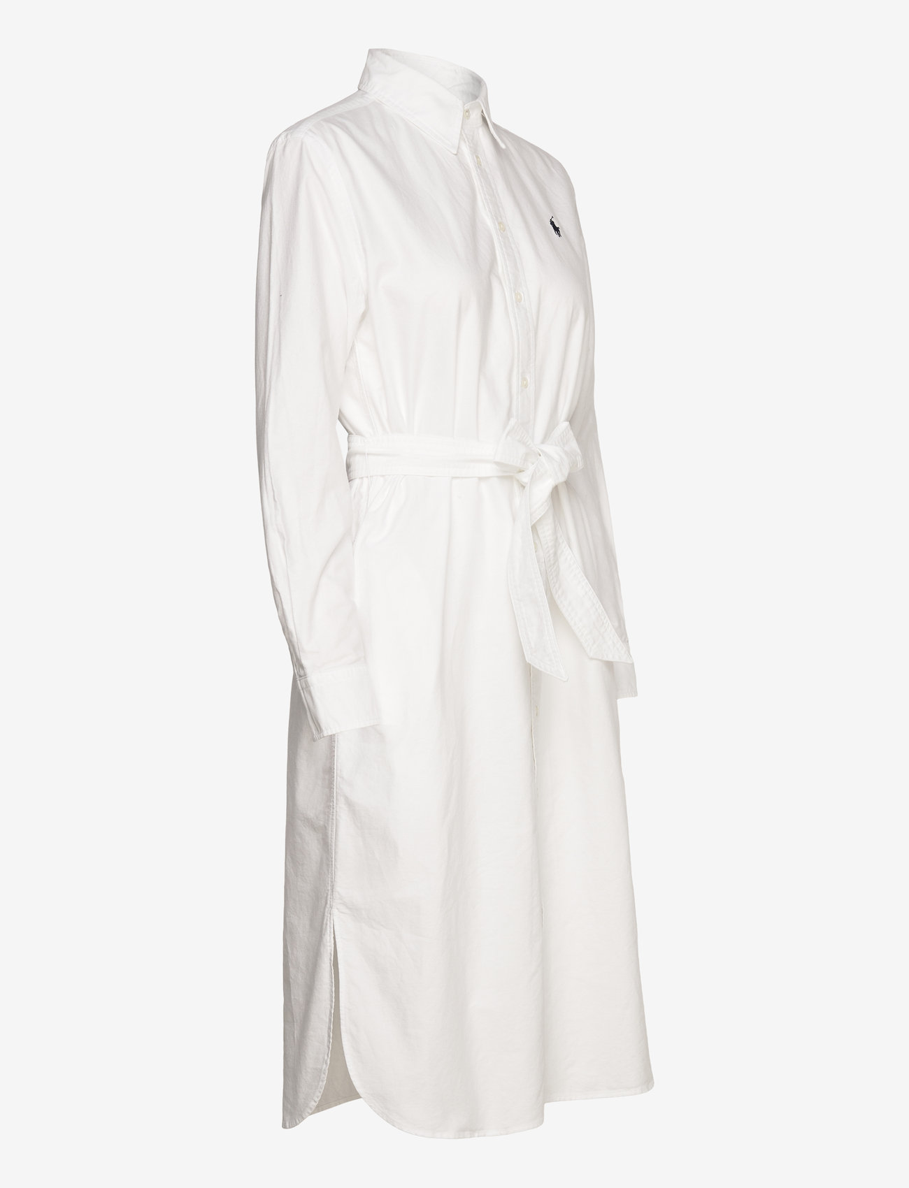 Polo Ralph Lauren - Belted Cotton Oxford Shirtdress - midi dresses - bsr white - 2