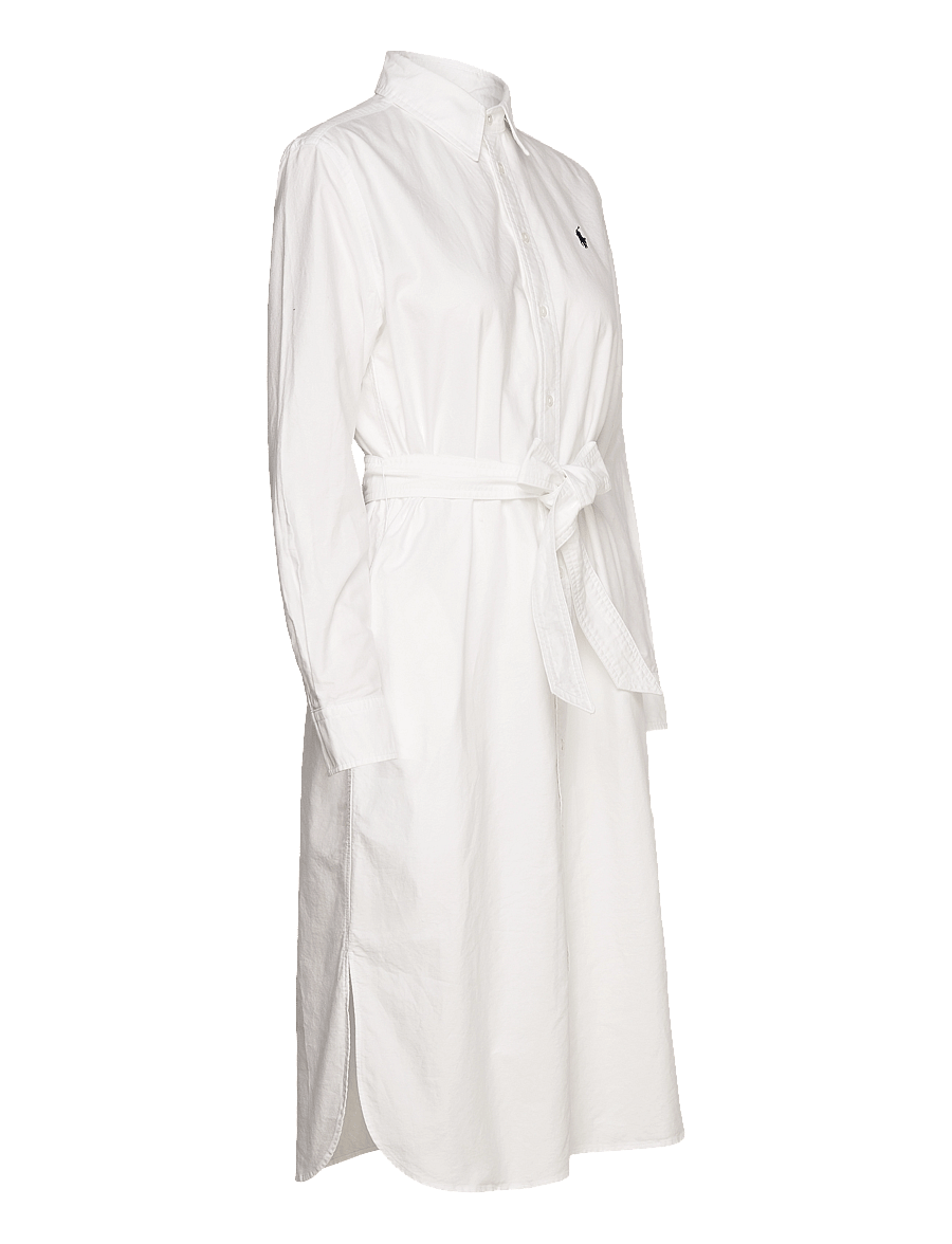 Polo Ralph Lauren - Belted Cotton Oxford Shirtdress - konfirmationstøj - bsr white - 3