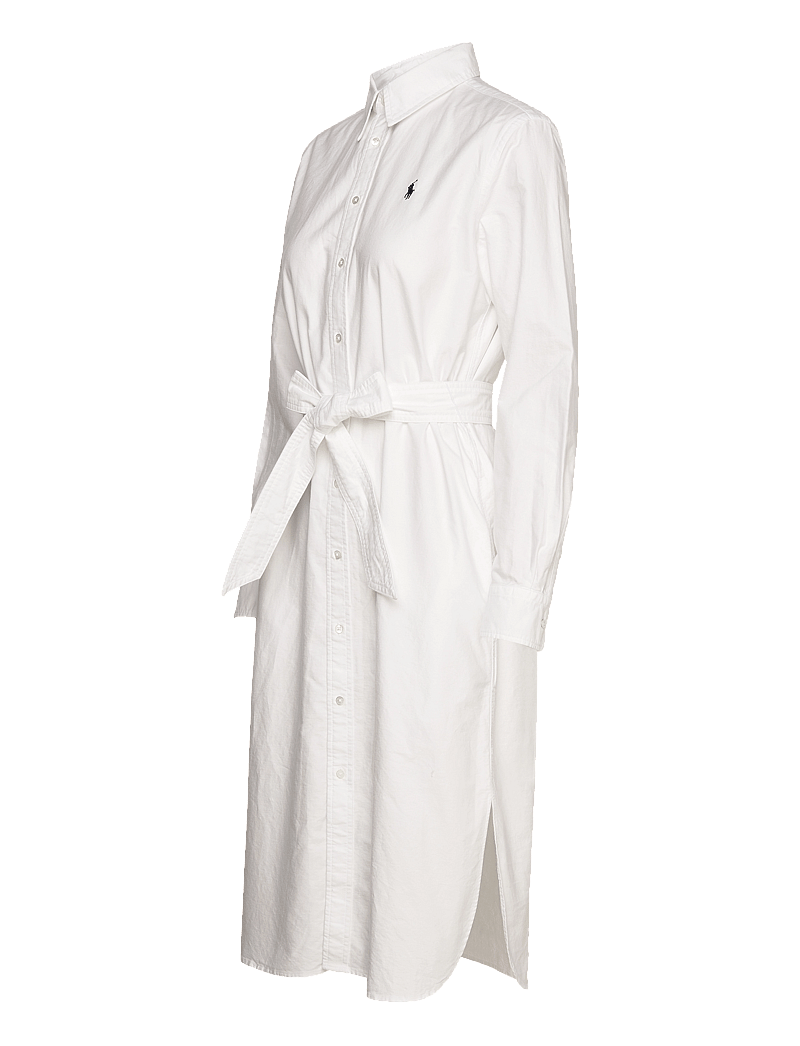 Polo Ralph Lauren - Belted Cotton Oxford Shirtdress - midi dresses - bsr white - 3