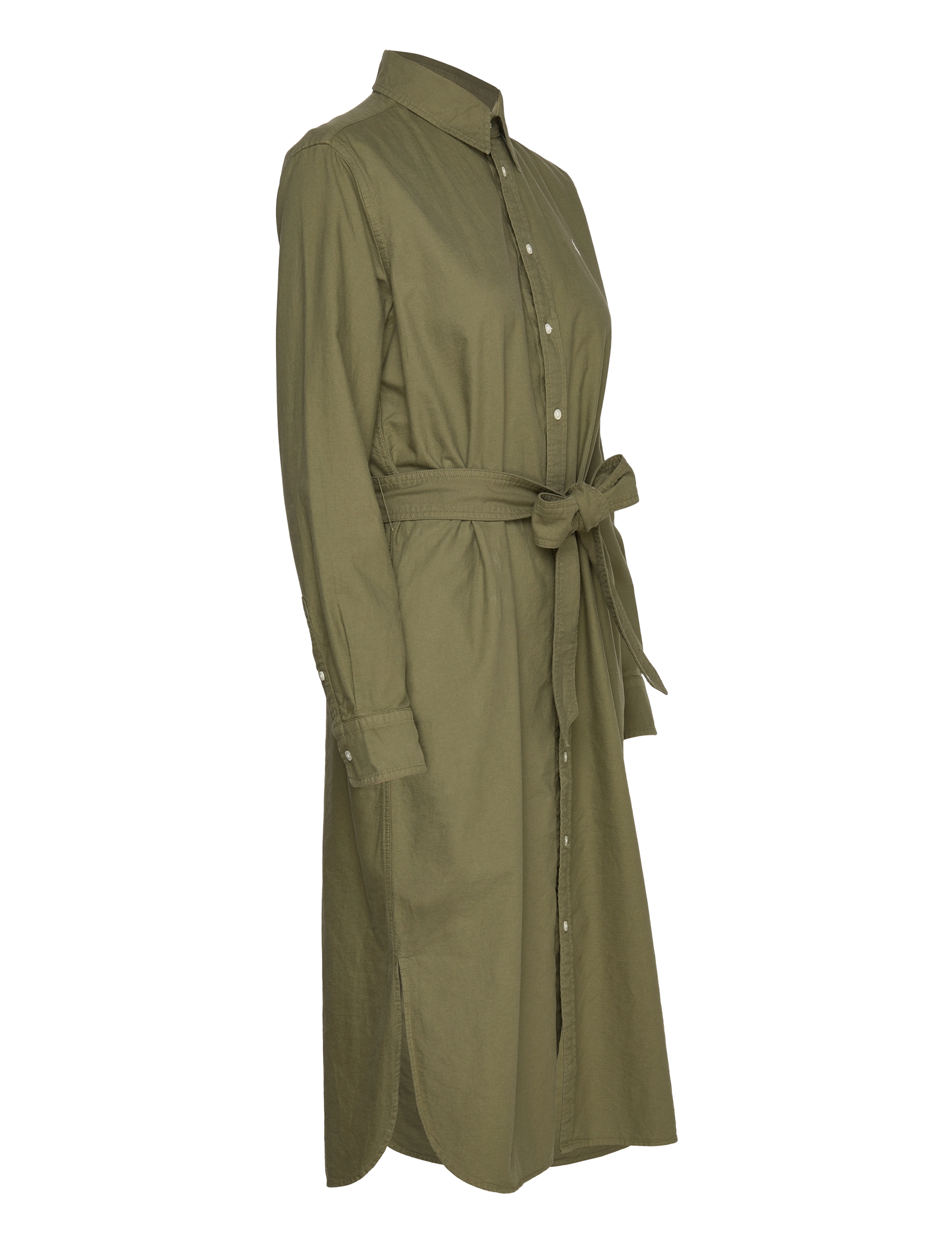Polo Ralph Lauren - Belted Cotton Oxford Shirtdress - olive - 2