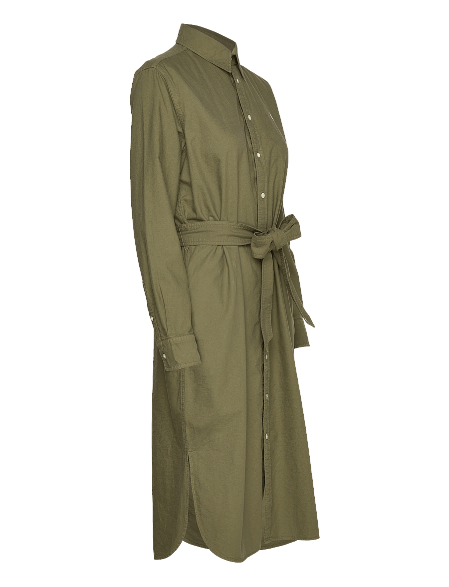 Polo Ralph Lauren - Belted Cotton Oxford Shirtdress - olive - 2