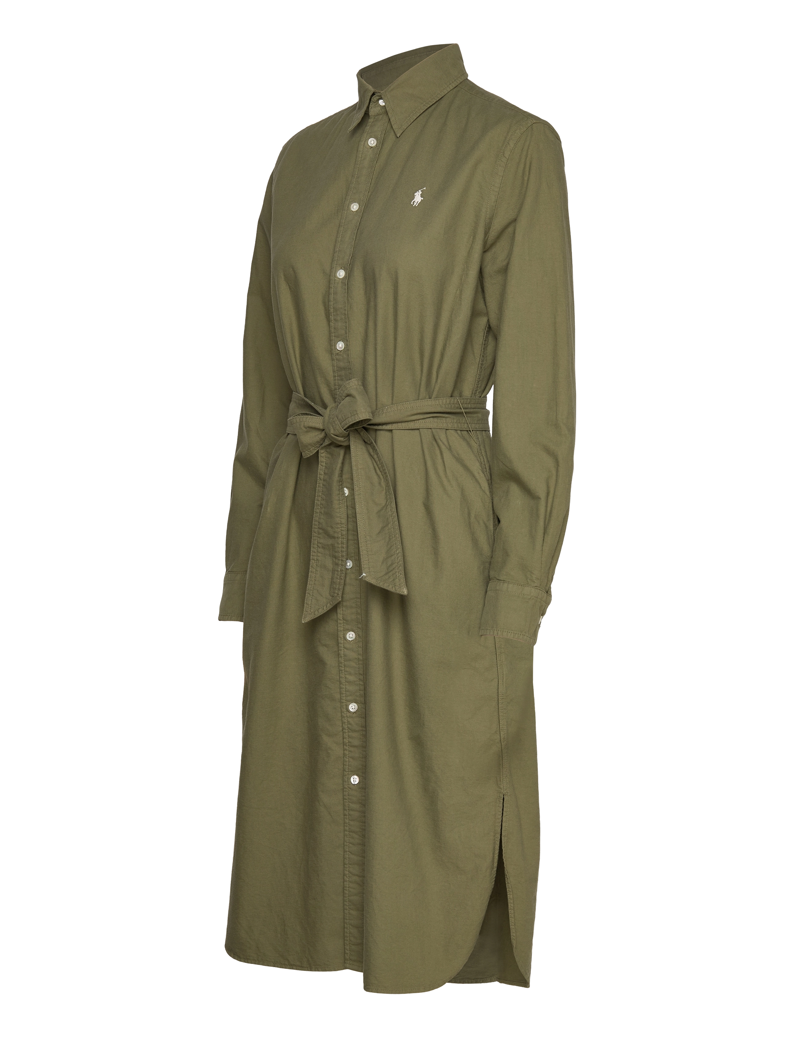 Polo Ralph Lauren - Belted Cotton Oxford Shirtdress - olive - 3