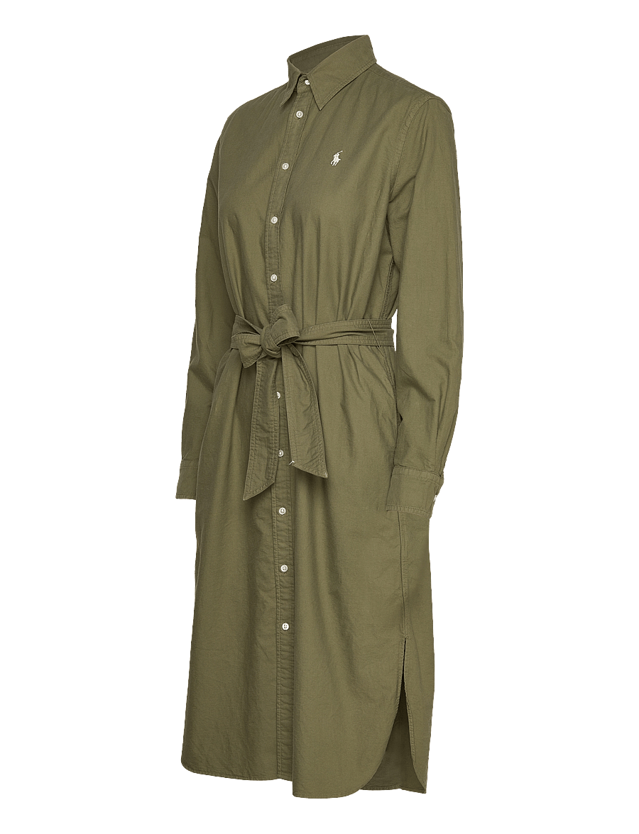 Polo Ralph Lauren - Belted Cotton Oxford Shirtdress - olive - 3