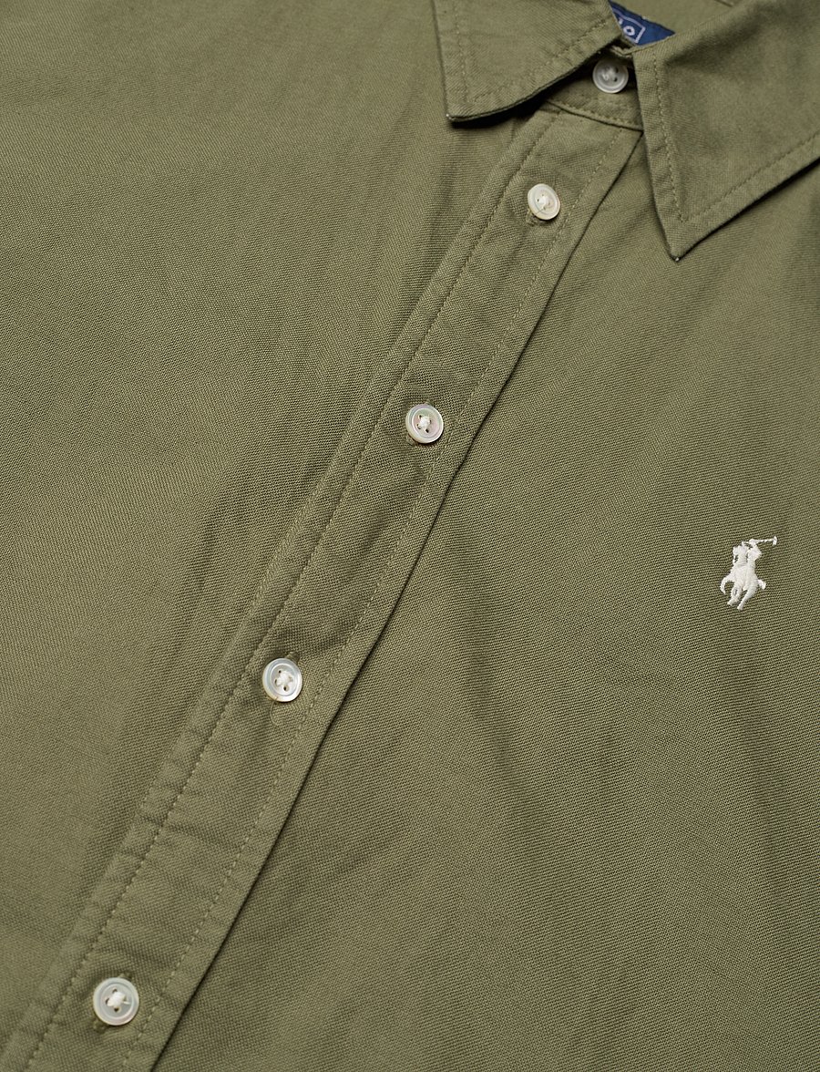 Polo Ralph Lauren - Belted Cotton Oxford Shirtdress - olive - 4