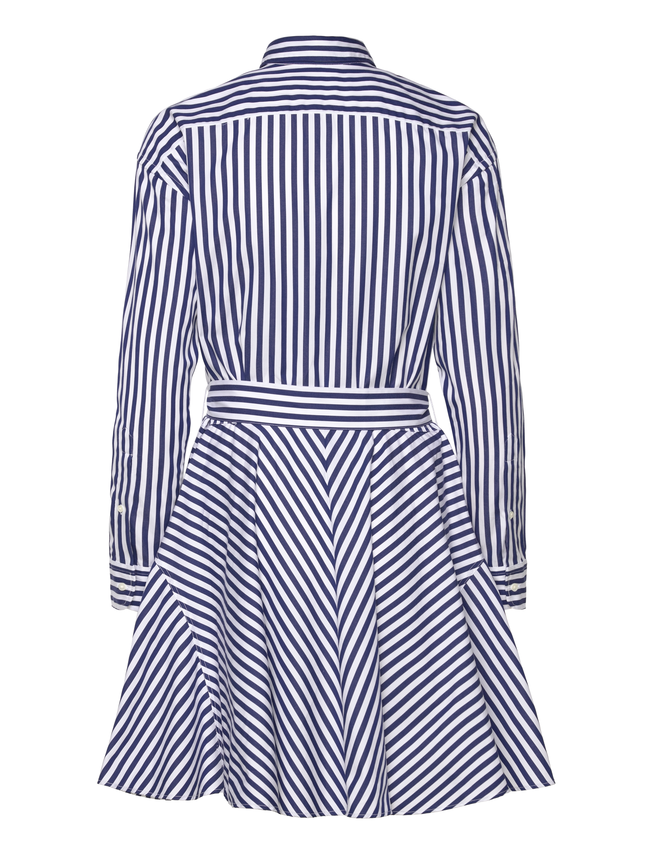 Polo Ralph Lauren - Striped Cotton Paneled Shirtdress - 1323 fall royal/w - 1
