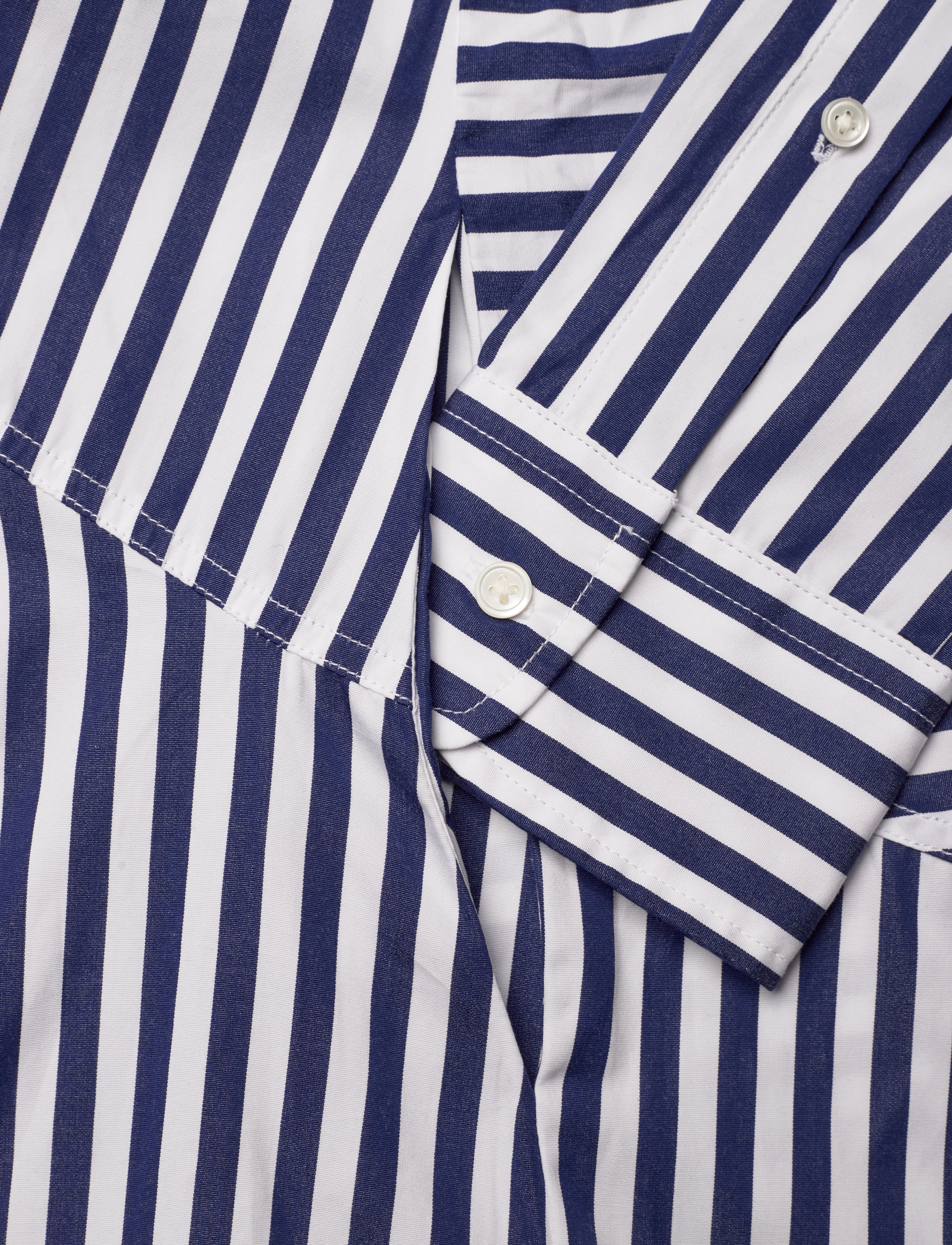 Polo Ralph Lauren - Striped Cotton Paneled Shirtdress - 1323 fall royal/w - 3