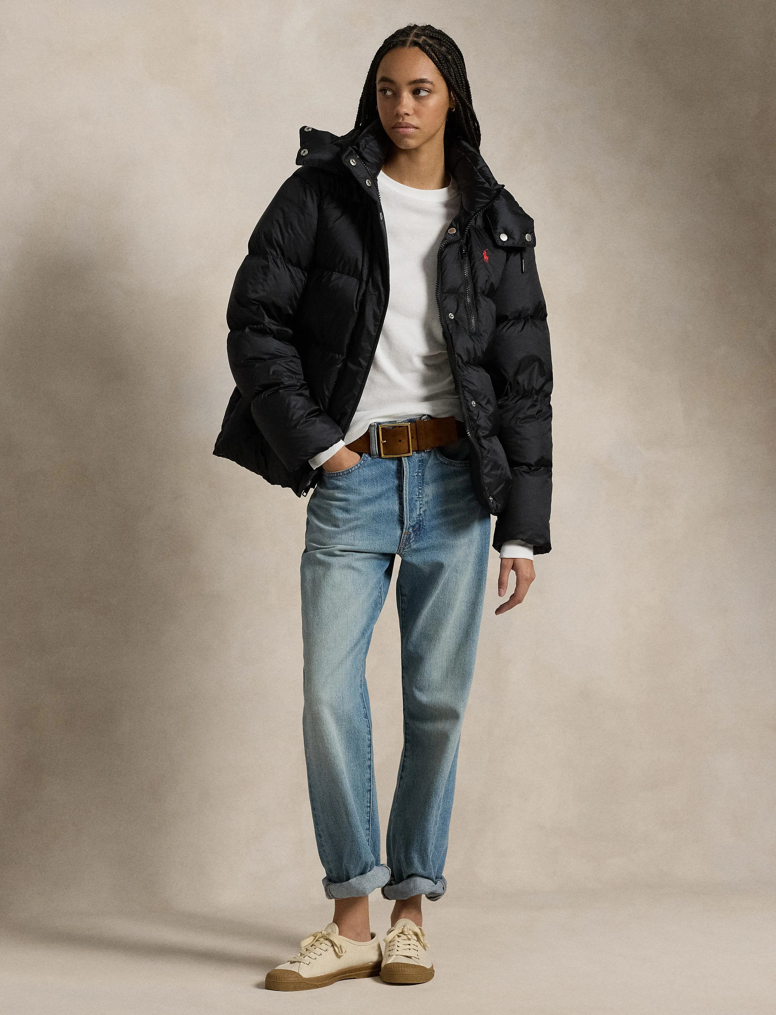 Polo Ralph Lauren Mid-Weight Down Puffer Jacket, M, Jackets, Schwarz - Padded Frauen