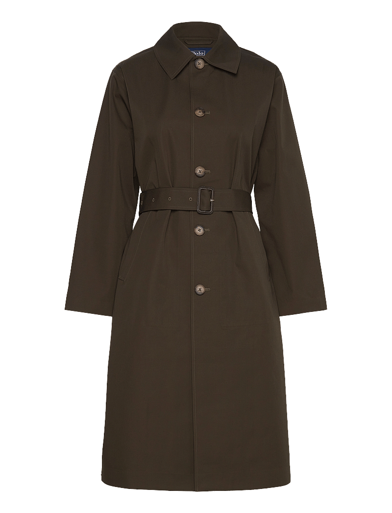 Polo Ralph Lauren - Water-Resistant Twill Long Car Coat - leichte mäntel - olive - 0