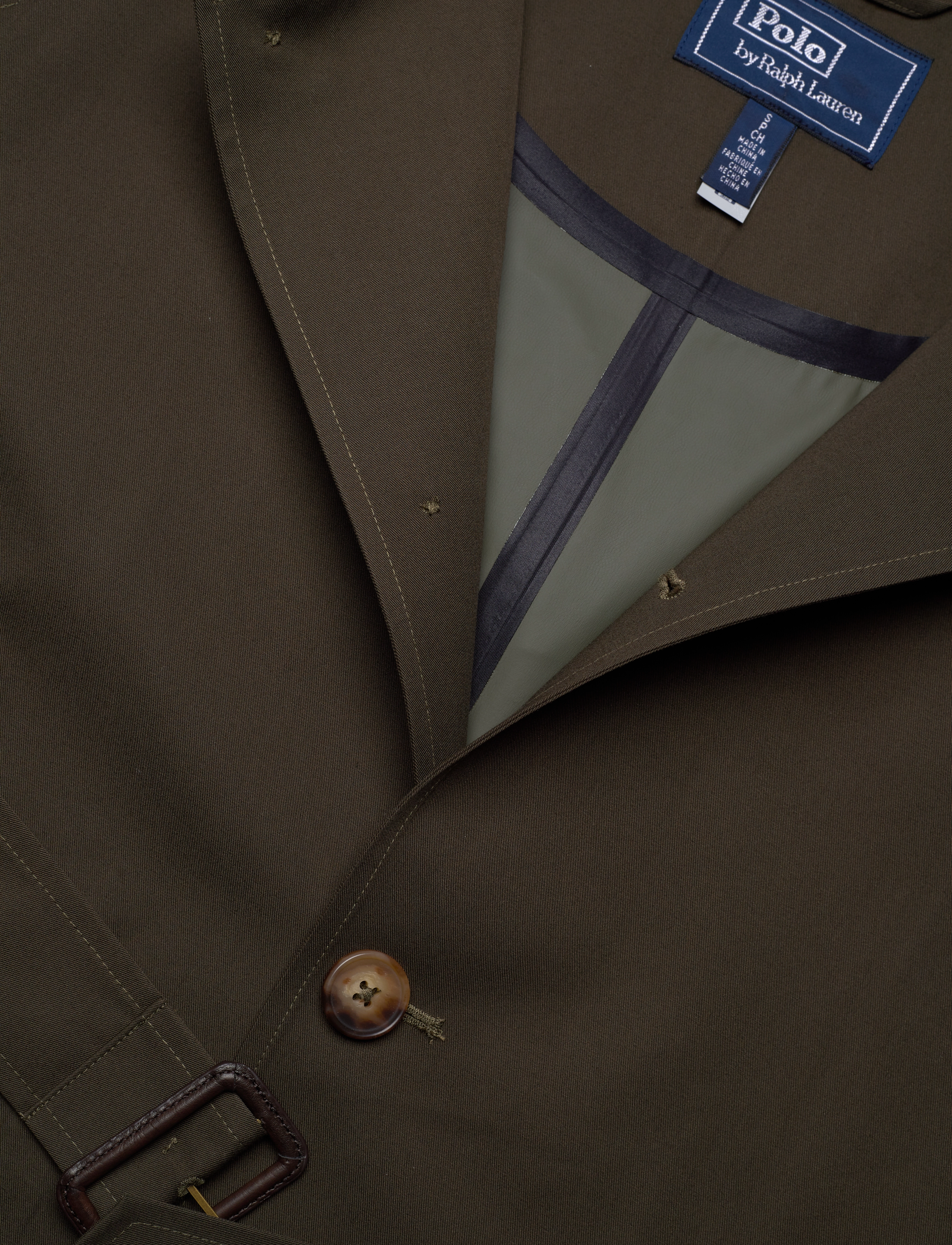 Polo Ralph Lauren - Water-Resistant Twill Long Car Coat - olive - 2
