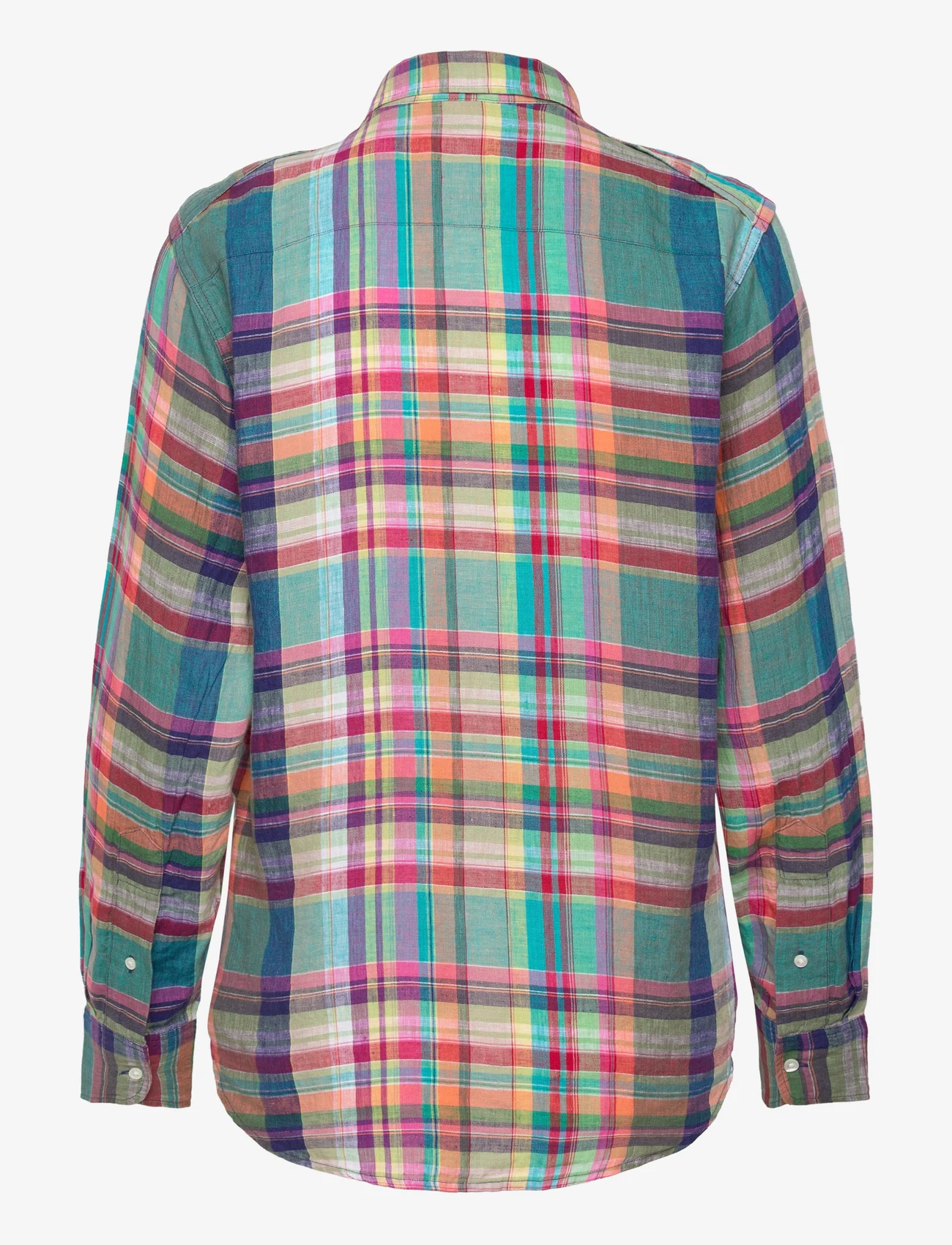 Polo Ralph Lauren - Plaid Linen Utility Shirt - langärmlige hemden - 1720 multi plaid - 1