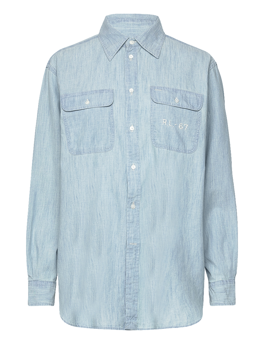 Polo Ralph Lauren - Embroidered-Logo Chambray Shirt - chambray - 0