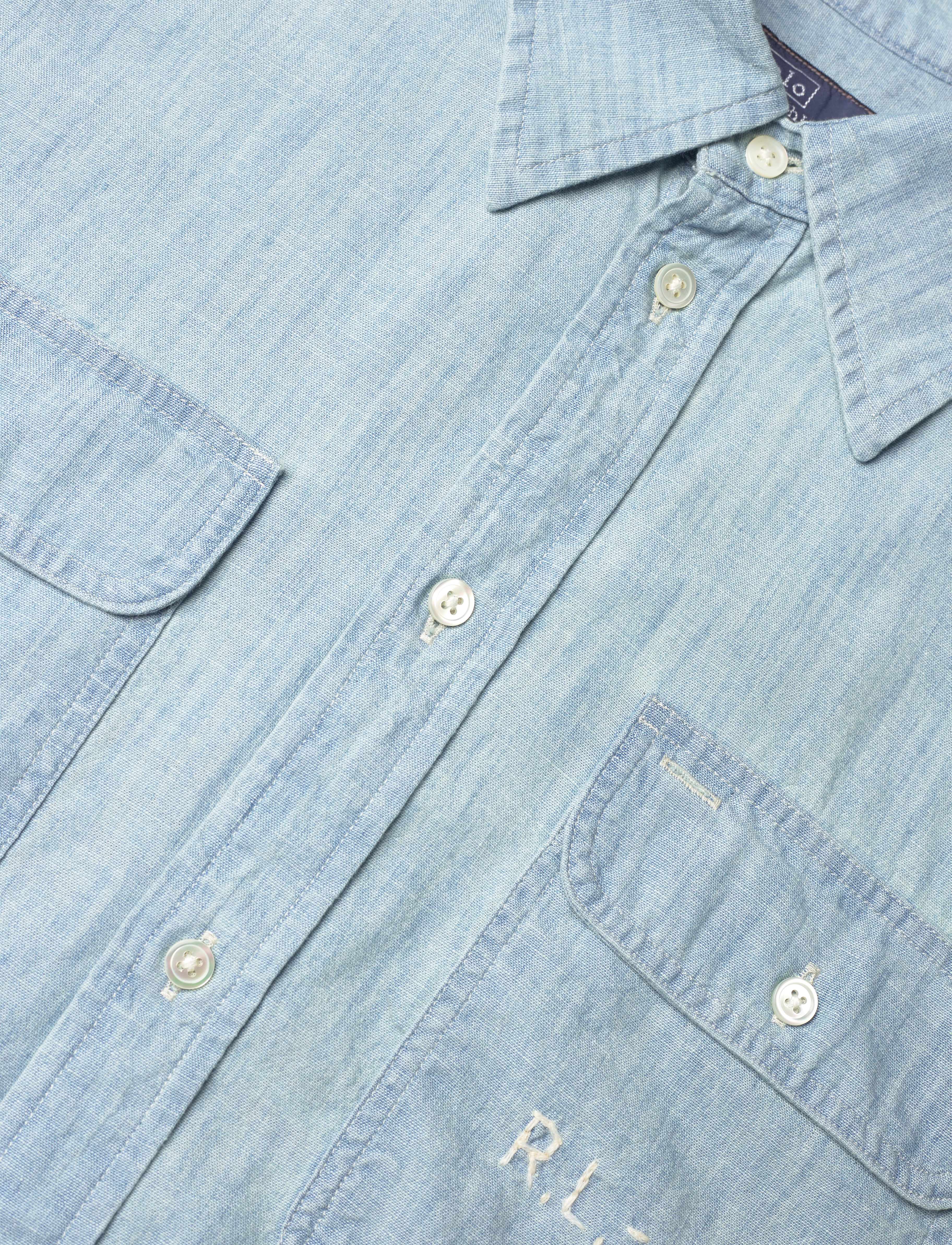 Polo Ralph Lauren - Embroidered-Logo Chambray Shirt - chambray - 2