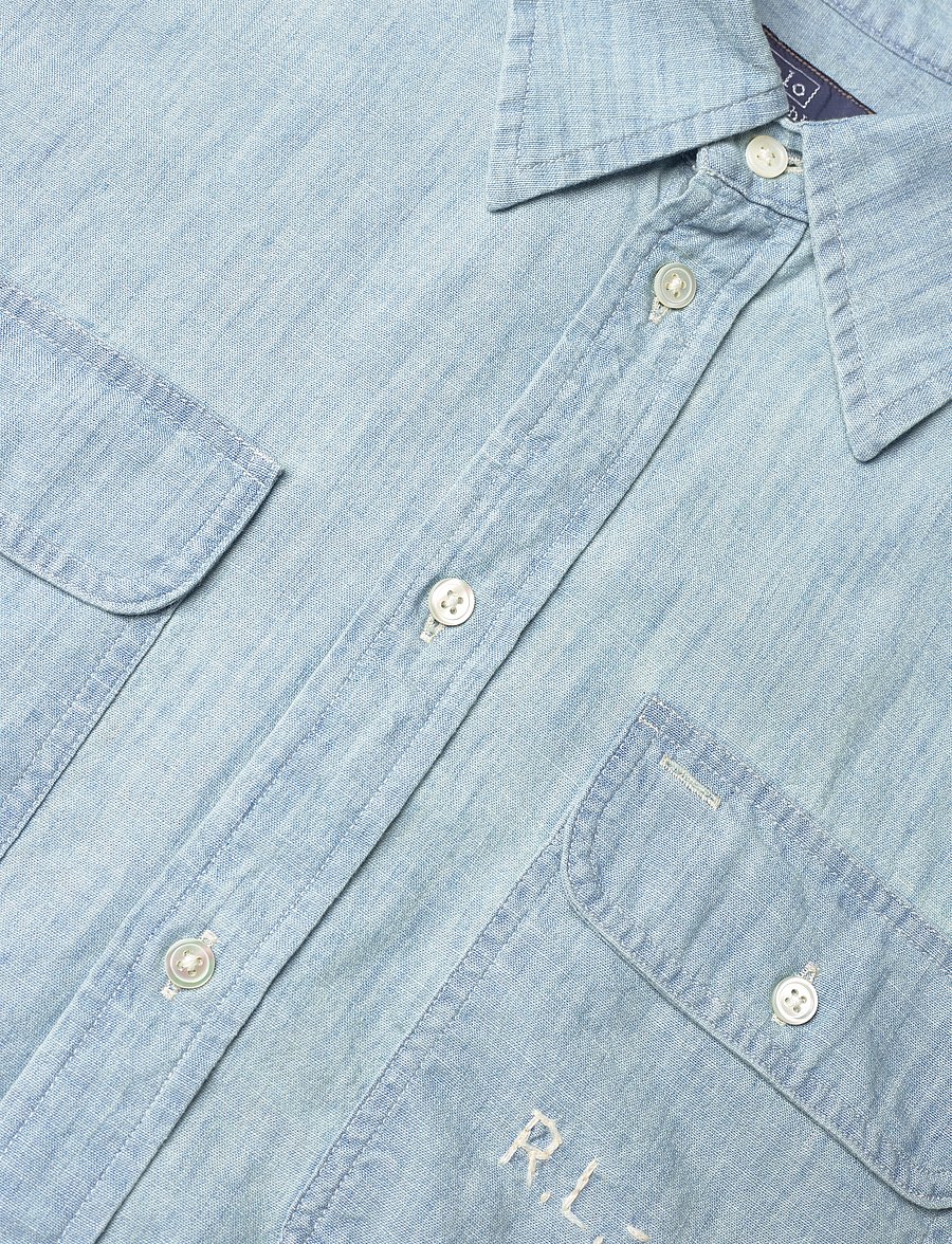 Polo Ralph Lauren - Embroidered-Logo Chambray Shirt - chambray - 2