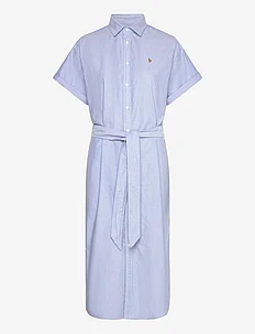 Belted Short-Sleeve Oxford Shirtdress, Polo Ralph Lauren