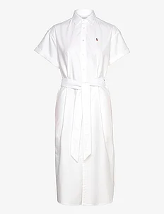 Belted Short-Sleeve Oxford Shirtdress, Polo Ralph Lauren