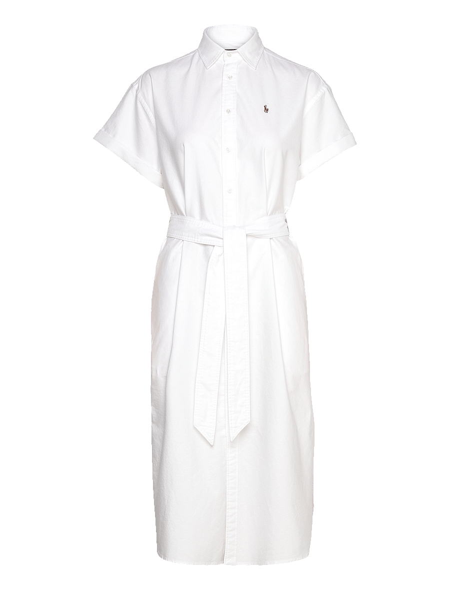 Polo Ralph Lauren - Belted Short-Sleeve Oxford Shirtdress - bsr white - 0
